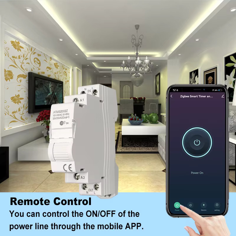 Smart Life ZigBee 20A Schalter mit Timer und Energiemonitor in Weiß zur Hausautomation, kompatibel mit Google Home und Amazon Alexa - Bild 3