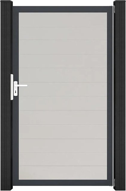 GroJa Tor 1-flg. Basicline Premium Weiß Rahmen DB703 B: 100 cm, H: 180 cm - Bild 1