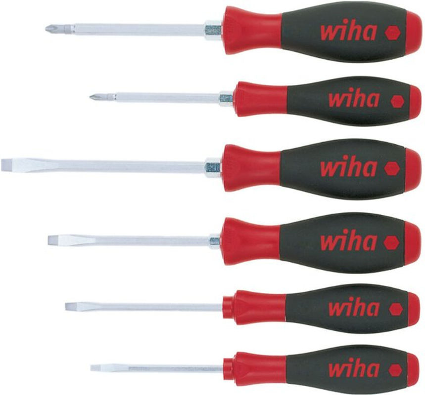 Wiha Schraubendreher-Set SoftFinish 6-teilig mit Schlitz und Phillips sowie Sechskantansatz - Bild 2