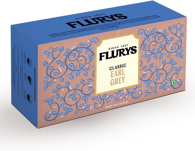 Flurys Earl Grey, Schwarztee, Teebeutel, 100 Stück, 180 g - Bild 1