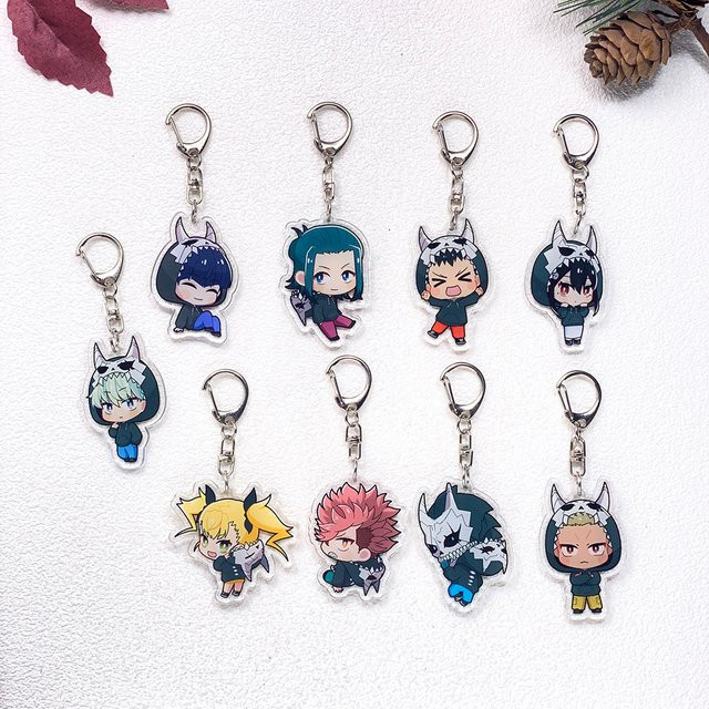Potdemiel Schlüsselanhänger, 9-teiliges Anime-Figuren-Set, Acryl - Bild 1