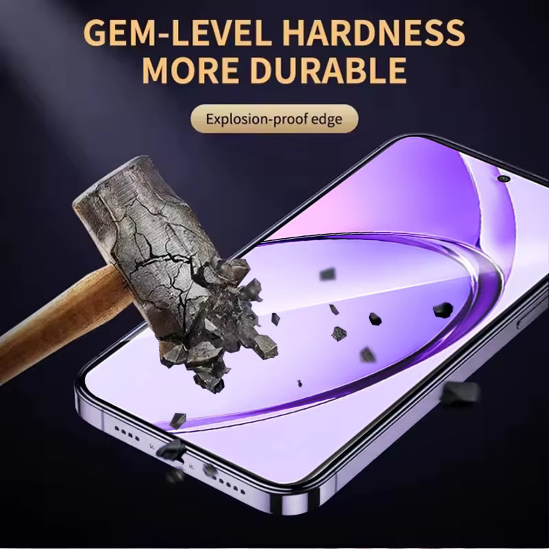 3er-Pack Displayschutzfolie aus gehärtetem Glas für Oppo A3 4G, transparent, HD-Qualität mit Fingerabdruck-Entsperrschutz und Anti-Explosion-Schutz - Bild 6