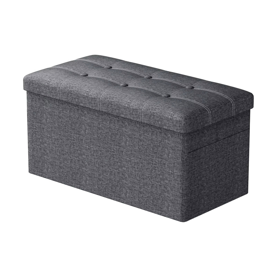 Oak & Tea Klappbare Sitzbank mit Stauraum in Eiche und Grau, B/T/H: 76 x 38 x 38 cm - Bild 7