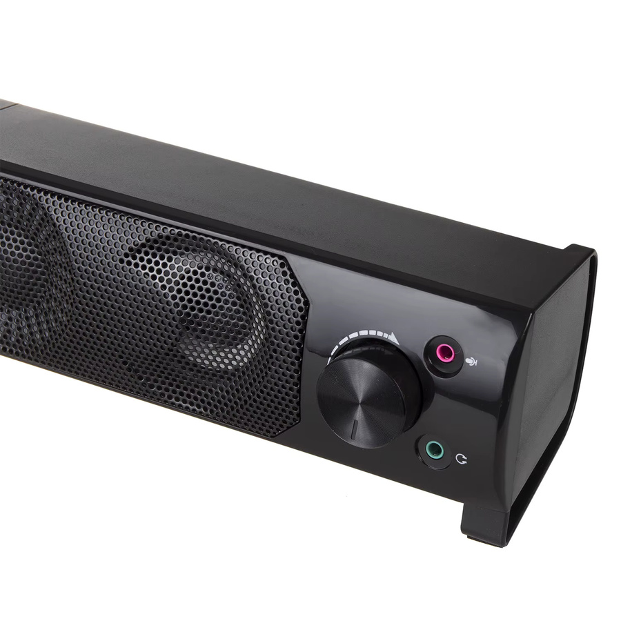 Audiocore AC955 Soundbar Computer-Lautsprecher in Schwarz mit LED, USB 5V und Lineareingang - Bild 3