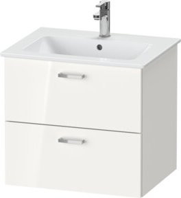 Duravit XBase Möbel-Set für das Badezimmer mit Spiegelschrank und Me by Starck Waschtisch Unterbau, Weiß glänzend, B: 63 cm, H: 76 cm, T: 49 cm - Bild 1