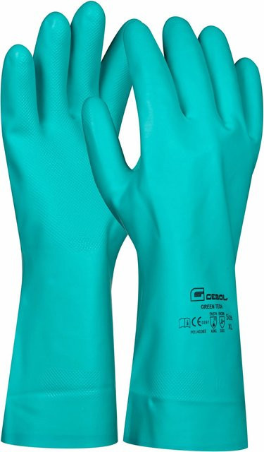 Gebol Green Tech Nitrilhandschuhe in Green und Turquoise, Größe XL - Bild 1