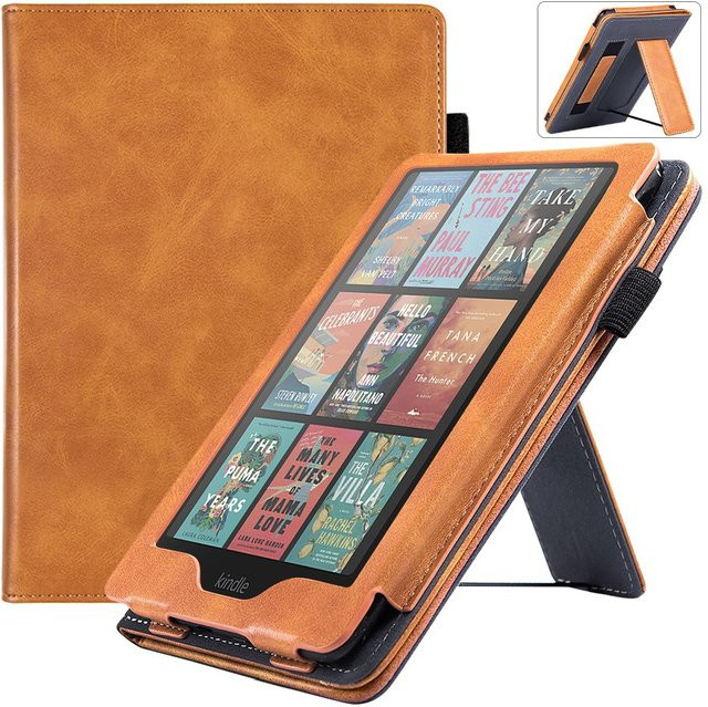AYANJIN Magnet Smart Cover Hülle für Kindle Paperwhite 2024 12. Generation und Colorsoft 7 Zoll mit Handschlaufe, Blau - Bild 1