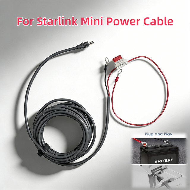 SZKOSTON DC-Steckverbinder Verlängerungskabel für Starlink Mini, 18AWG Stromkabel mit O-Ring für Camping, Wohnmobil und LKW - Bild 1