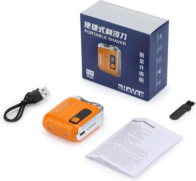 Binchi Health Technology Digitaler Elektrorasierer, orange, Herren - Bild 1