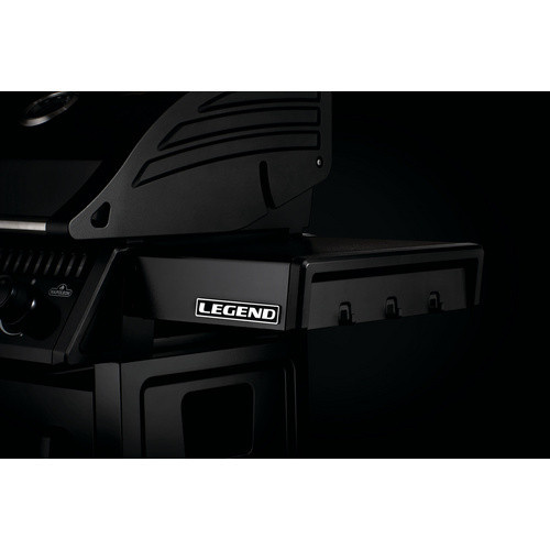Napoleon Gasgrill Legend 365 in Schwarz mit 3 Brennern, Seitenbrenner, Thermometer und Gusseisen-Rosten - Bild 2