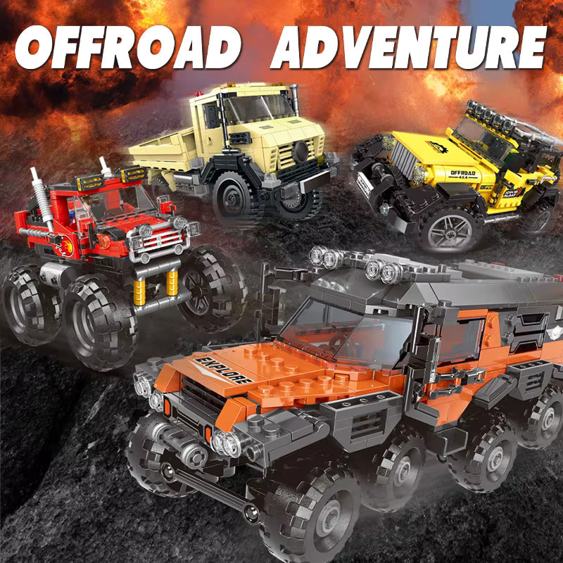 ZKZC Technische Off-road Racing Fahrzeug Lkw Auto Modell Bausteine, Fahrzeuge - Bild 3