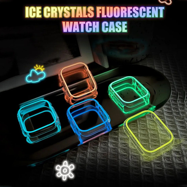samusak Uhrengehäuse, Silikon, Fluorescent cyan, Unisex - Bild 1