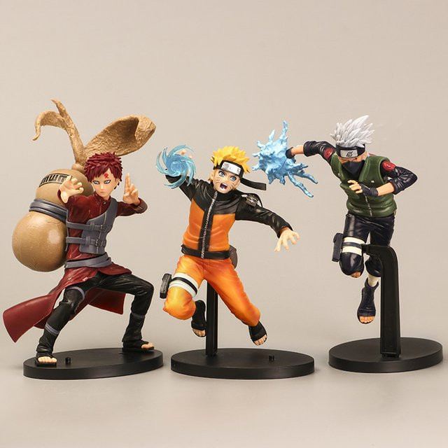 Bandai Naruto Anime Actionfiguren Ninja Uchiha Sasuke Uchiha Itachi Gaara Hatake Kakashi Puppe Modell Spielzeug - Bild 1