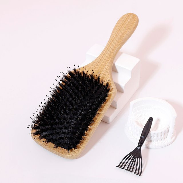 2-teiliges Set aus Borstenhaarbürste und Kamm, Airbag-Massage-Haarbürste für Echthaarperücken, Unisex - Bild 1