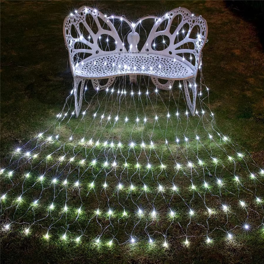 PAMNNY LED Mesh Lichterkette Warmweiß Wasserdicht für Garten und Outdoor, B/H: 2 x 2 m - Bild 2