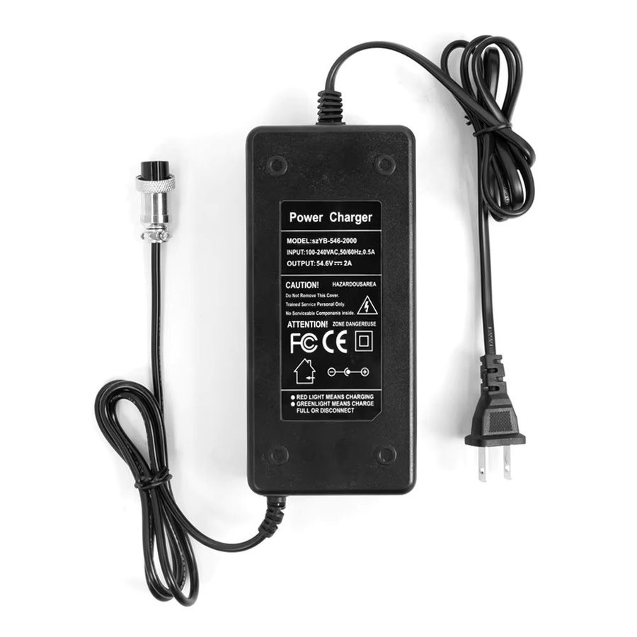 Kugoo Ladegerät für elektrische Roller Kugoo M4 und C1 Pro, 54,6 V 2A Lithium-Ionen-Batterie Ladegerät, Schwarz - Bild 3