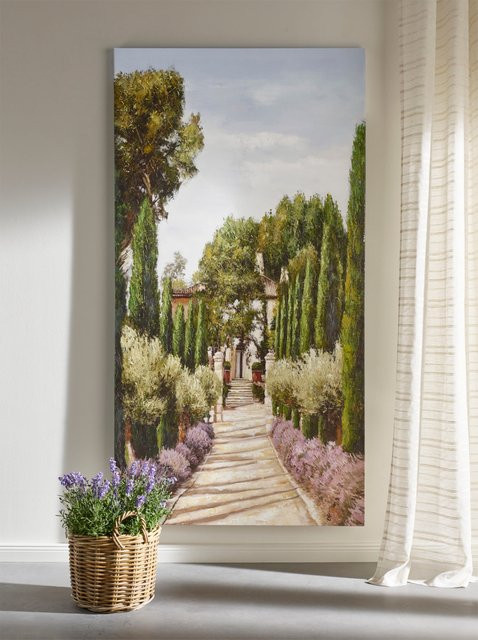 Kunstleinwand Provence-Motiv in Grün von Heine Home mit Holzrahmen, Breite: 150 cm, Höhe: 75 cm, Tiefe: 3,5 cm - Bild 1