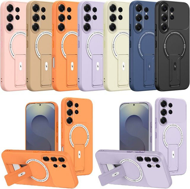 Magnetische Standhülle mit matter Rückseite und kabelloser Ladefunktion für Samsung Galaxy S26 S25 S24 S23 S22 FE Plus Ultra Edge - Bild 1
