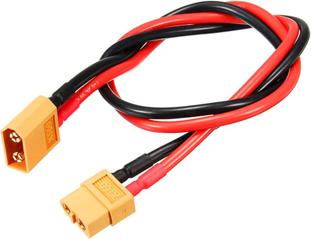 XT60-Buchse auf XT60-Stecker Adapter mit 14 AWG Silikondraht für Lipo-Batterien - Bild 1
