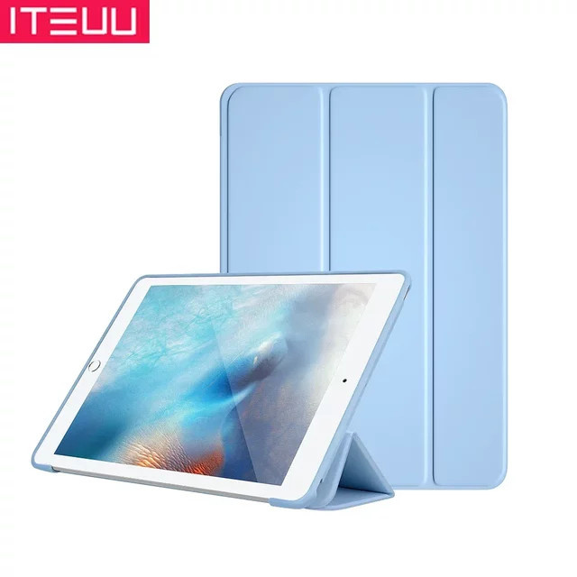 Flip-Cover Lederhülle als Standhülle für iPad Air, Pro und Mini (Generationen 3 bis 13, 2024/2025) in Gold oder Blau - Bild 1