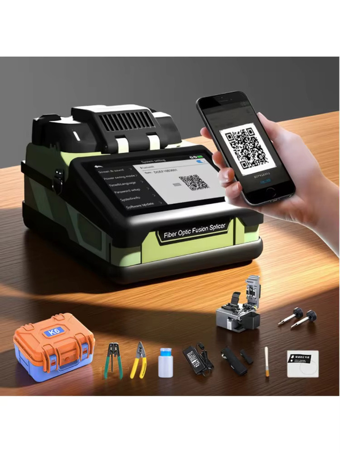 POMIACAM K6 5-Zoll Touchscreen Glasfaser-Spleißer mit 6 Motoren, Mehrsprachig, VFL und OPM, Multicolor - Bild 5