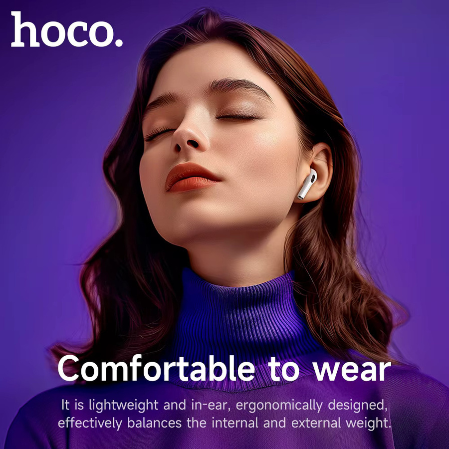 HOCO EW72 True Wireless Bluetooth 5.4 ANC Kopfhörer mit LED Full Touch Smart Screen Ladebox in Weiß - Bild 4
