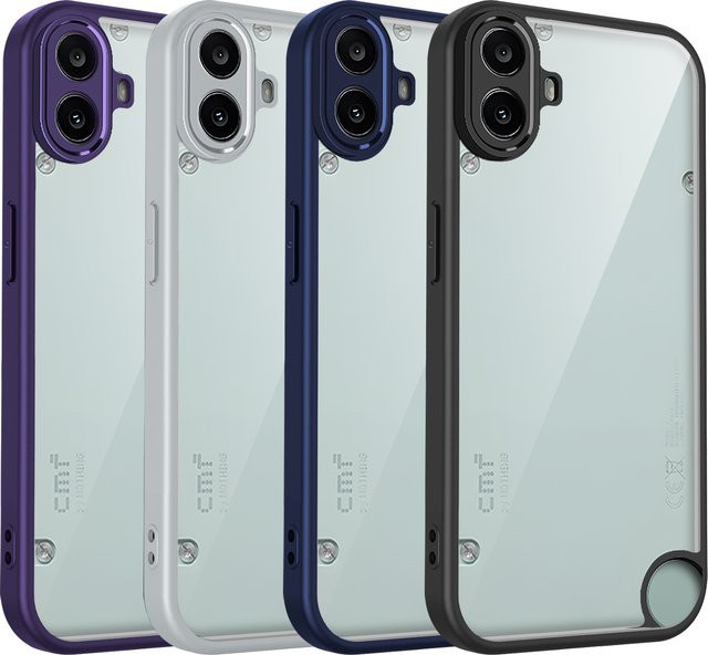 CMF By Nothing Schutzhülle für Nothing CMF Phone 1, transparente Silikonhülle mit matter Rückseite und stoßfestem Luftpolster-Design - Bild 1