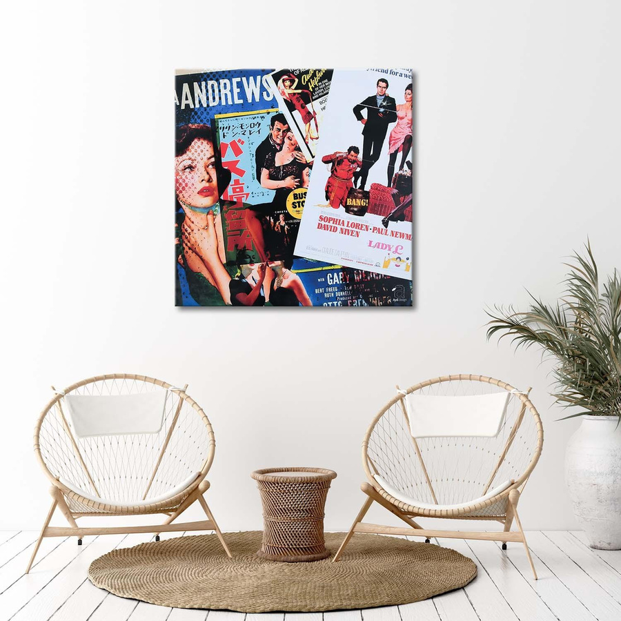 Feeby Leinwandbild Pop-Art-Frau bunt, B/H: 30 x 30 cm - Bild 2