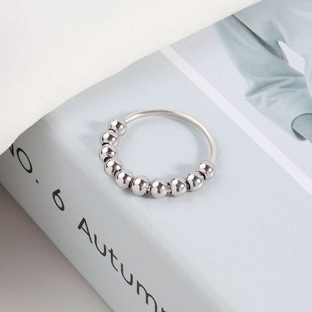 Allbestart Spinner Ring, 925 Silber, Perle, Damen - Bild 1