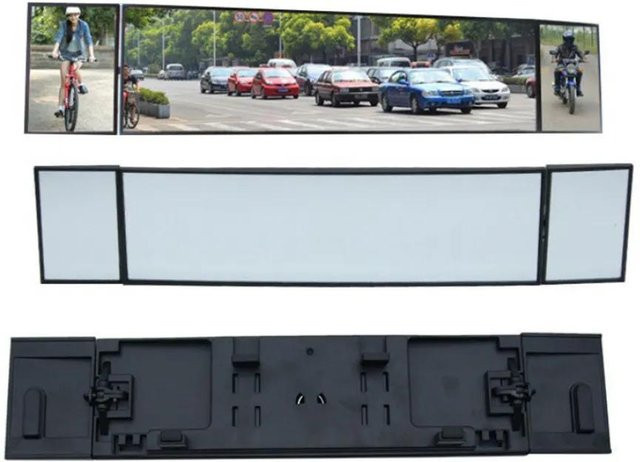 Auto Panorama Rückspiegel in Schwarz mit 360 Grad Drehung und 380 mm Breite - Bild 1