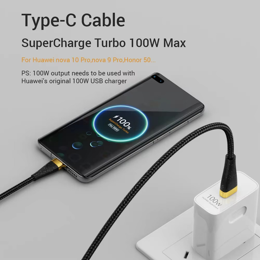2er-Set ASOMETECH 3-in-1 USB Schnellladekabel mit 100 W und 6A für Typ C und Micro USB in Schwarz - Bild 4