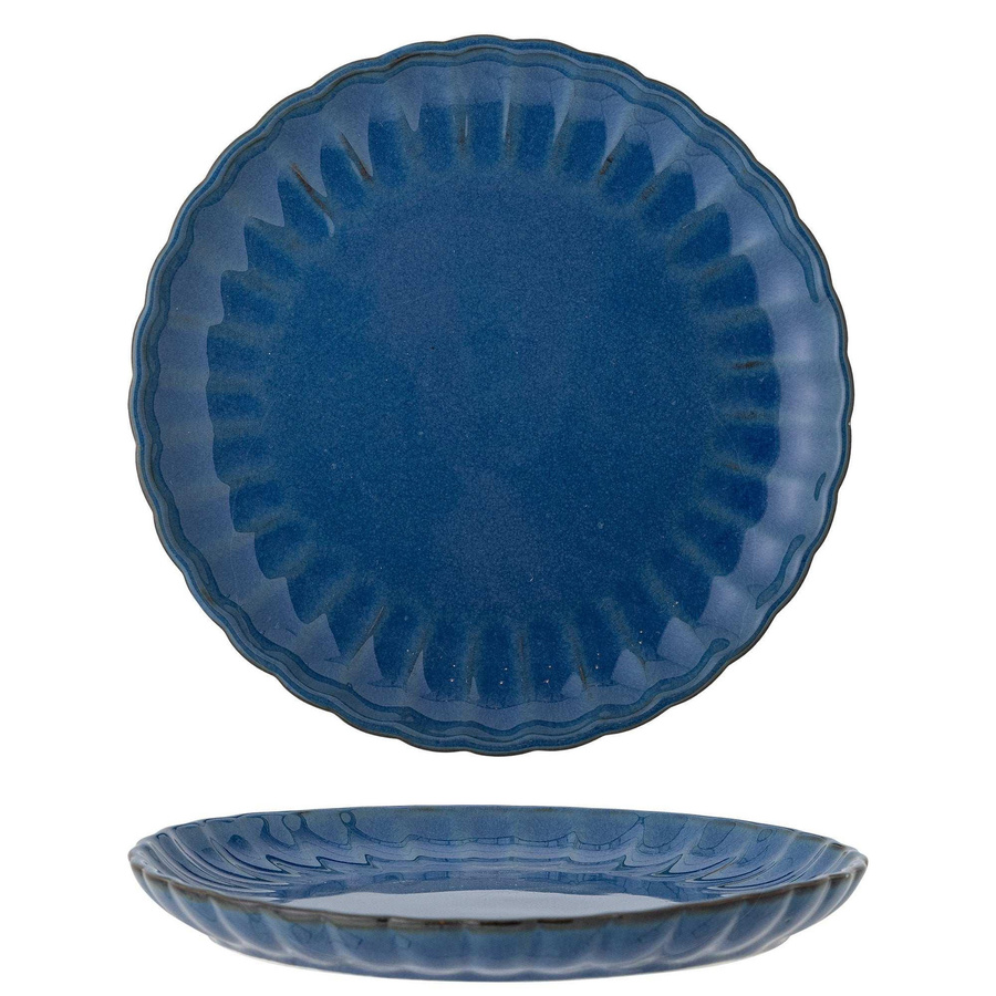 Bloomingville Teller aus Keramik in Blau Latina - Bild 1