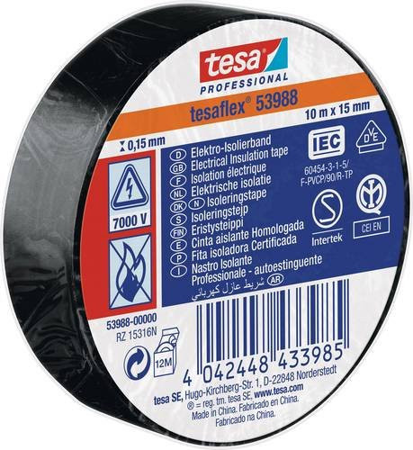 tesa Professional Isolierband Schwarz Breite: 15 mm, Länge: 10 m - Bild 1