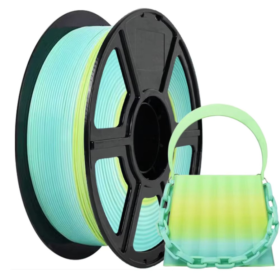 3D Maliang Flexibles TPU-Filament für FDM-Drucker, 1,75 mm, Regenbogen-Farbwechsel Grün, 95 A Shore Härte - Bild 2