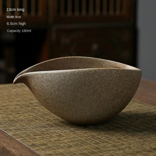 Matcha Chawan Keramik Tee Schüssel von Yiran Furniture in Schwarz und Beige - Bild 1