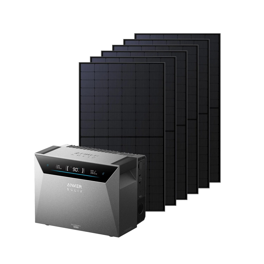 Anker Solix Solarbank 4 E5000 Pro in Grau mit 6 Solarpanels RS50S 500 W TopCon - Bild 2