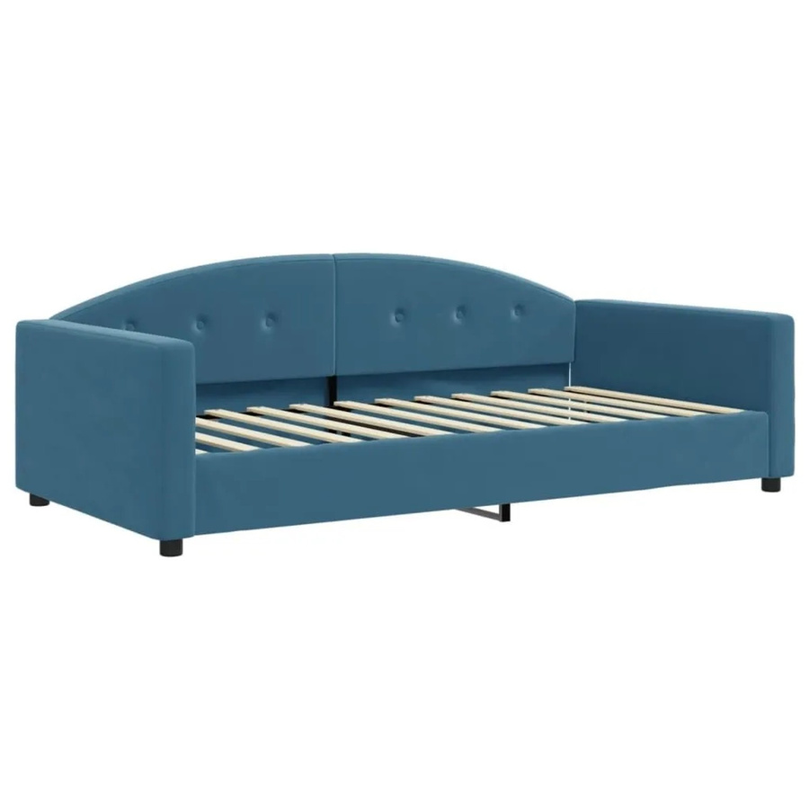 vidaXL Tagesbett aus Samt in Blau, B/T/H: 200 x 100 x 75 cm - Bild 2