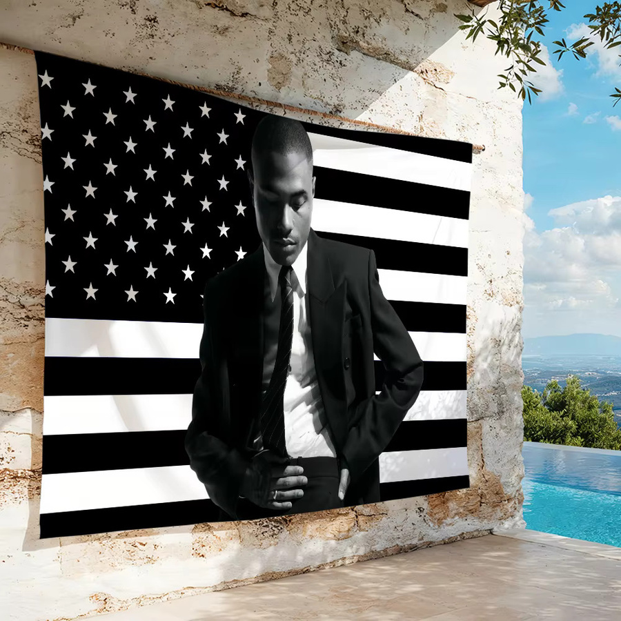 Singer S-Steve Lacy OH YEAH Musikflagge in Schwarz, B/H: 60 x 40 cm - Bild 5