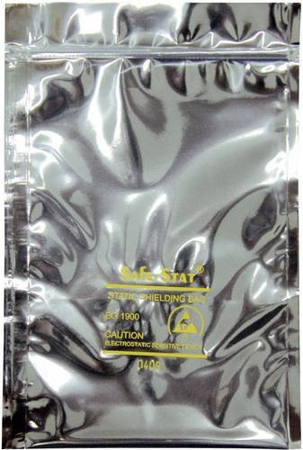 BJZ ESD-Beutel abschirmend mit ESD-Kennbuchstabe S, transparent/silber, B: 30,5 cm x L: 25,4 cm, wiederverschließbar - Bild 1