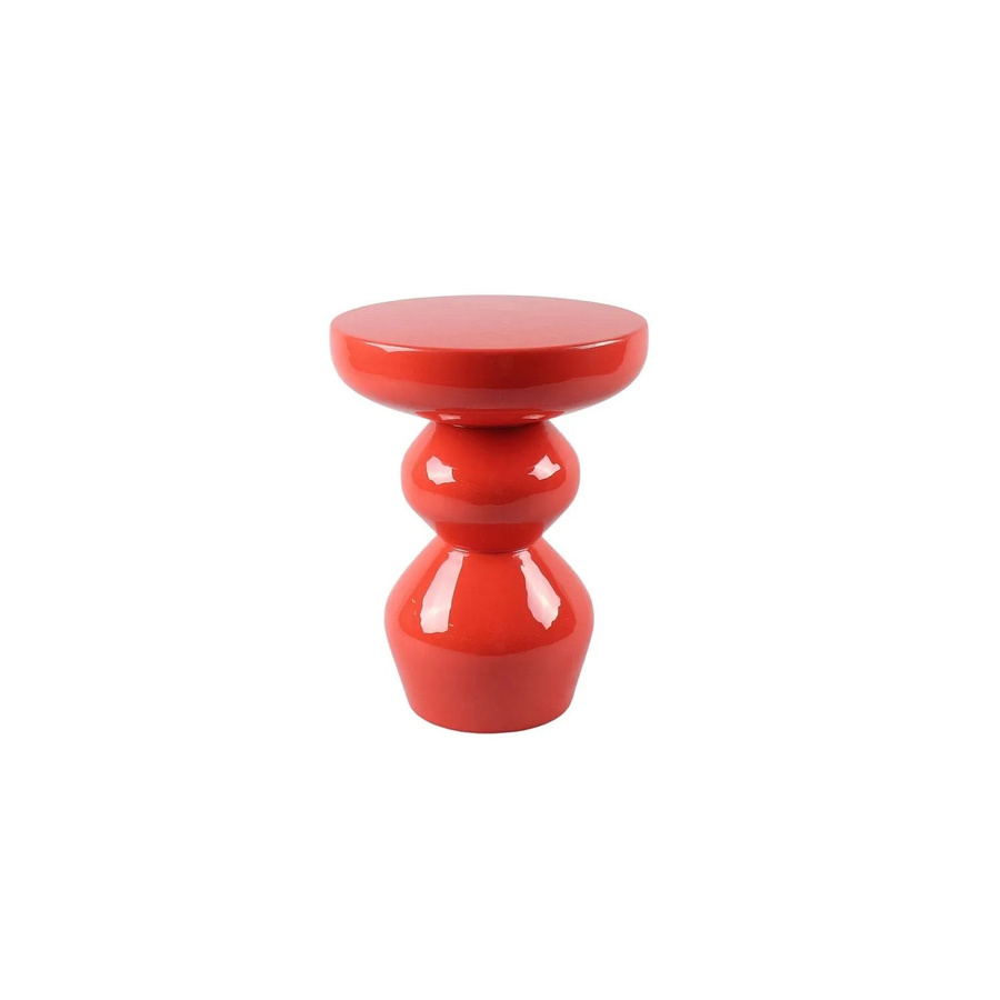 Vente-unique Beistelltisch Orifa Design in Orange aus Metall, quadratisch, B/T/H: 36 x 36 x 46,5 cm - Bild 2