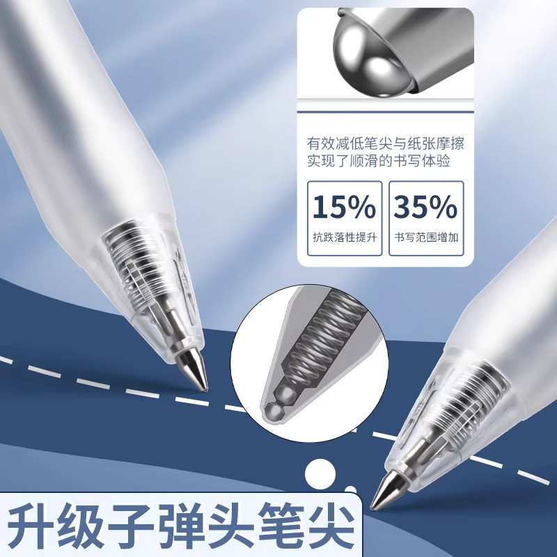 M&G Gelstift Schwarz 0,5 mm mit 2-Kugel-Design für sanftes Schreiben und Bürogebrauch - Bild 3