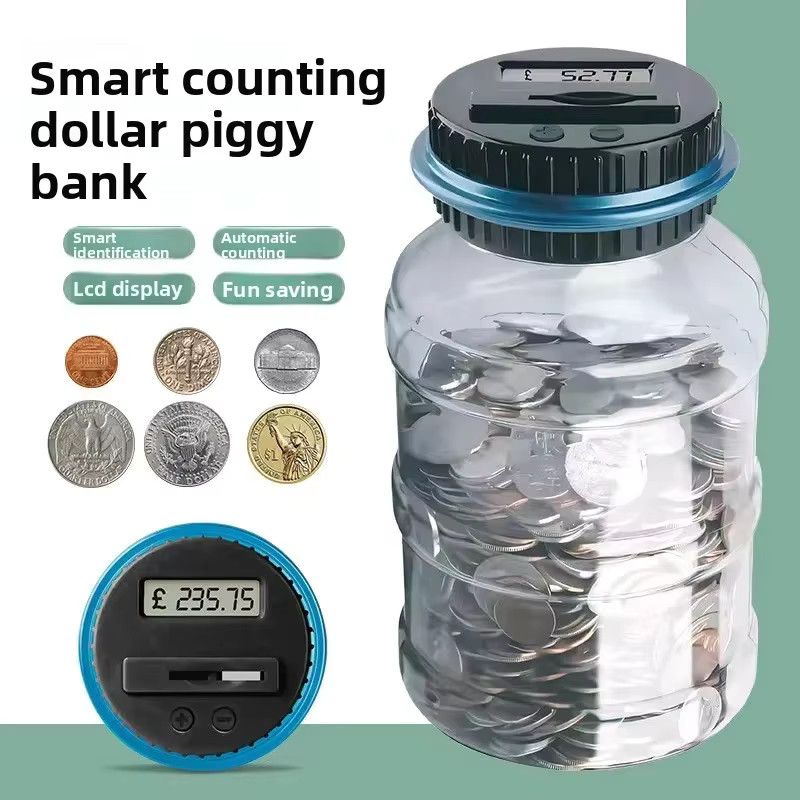 Creative Smart Counting Sparschwein mit digitaler Zählfunktion für Pfund, Euro und Dollar, Volumen: 1,8 l - Bild 2