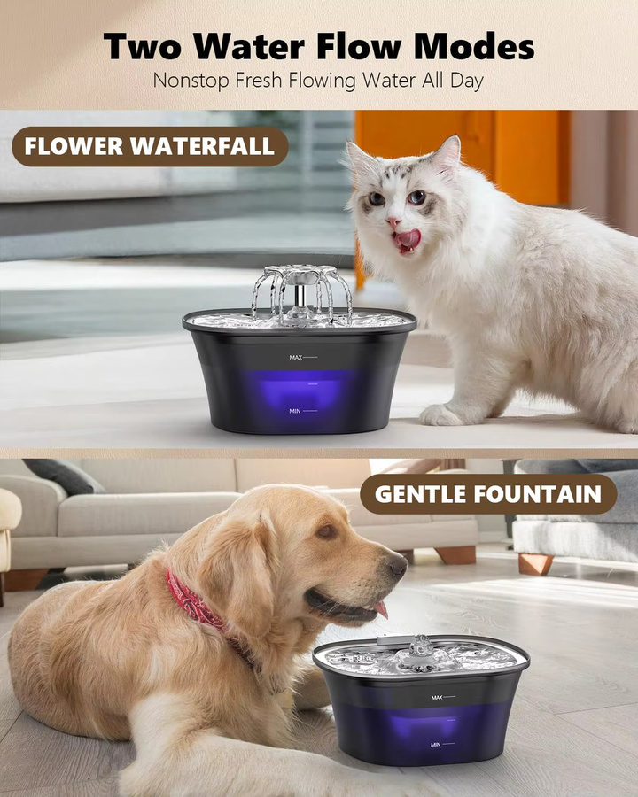 ZYfeeder Automatischer Smart Trinkbrunnen für Katze und Hund mit 2,5 l USB-Anschluss - Bild 3