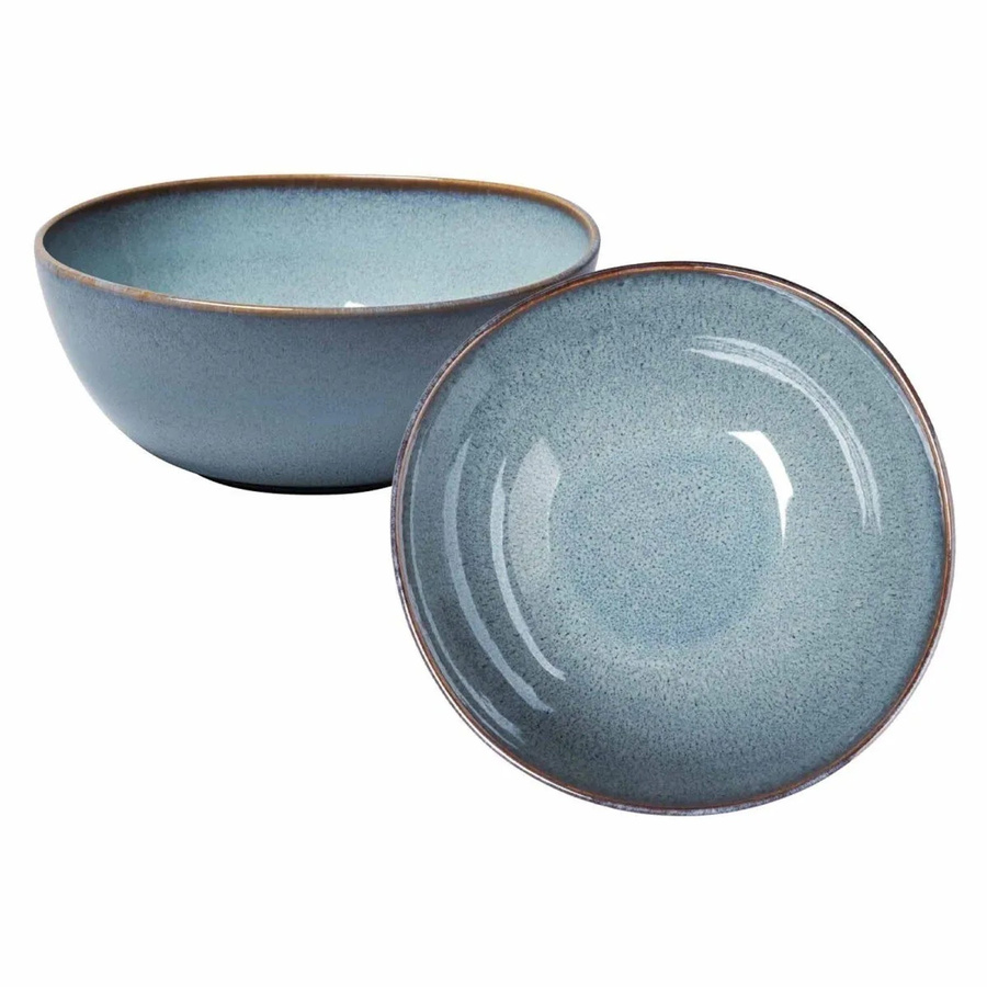 Villeroy & Boch like. Servierschüsseln Lave 2er Set in Weiß und Blau aus Steinzeug Durchmesser: 28,4 cm - Bild 2