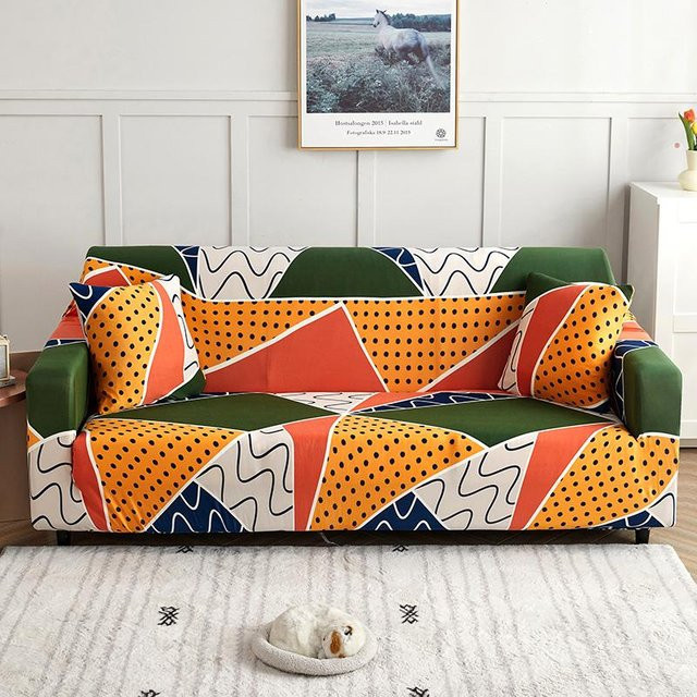 Housmife Bohemia Stretch-Sofabezug mit Grafikprint, elastischer Sesselbezug in Multicolour, Breite: 90-140 cm - Bild 1