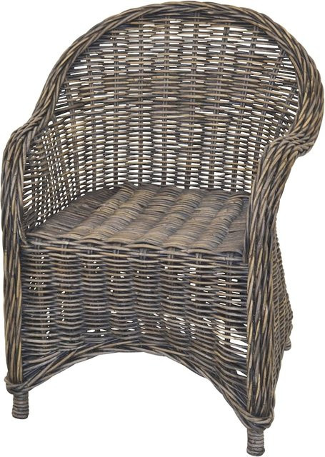 Rattansessel Reimon von möbel direkt online aus grauem Kubu-Rattan mit Armlehnen - Bild 1