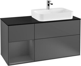 V&B Waschtischunterschrank Finion in Anthrazit, Breite: 120 cm, Tiefe: 50,1 cm, Höhe: 50,1 cm - Bild 1