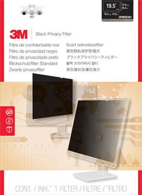 3M Blickschutzfilter für 19,5 Zoll Breitbild-Monitore, Schwarz - Bild 1
