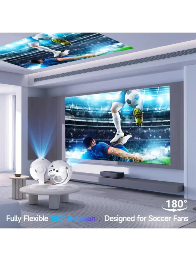 Magcubic HY300F Mini LED Projektor mit Android 14, 8K Unterstützung, WiFi 6 und Bluetooth 5.4, Farbe: Weiß - Bild 5