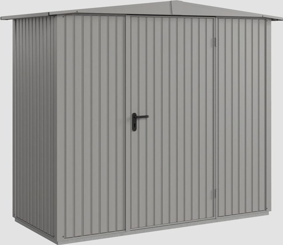 Ecostar Gerätehaus Trend-S aus Metall in Grau, B/H/T: 238 x 216 x 107,8 cm - Bild 3